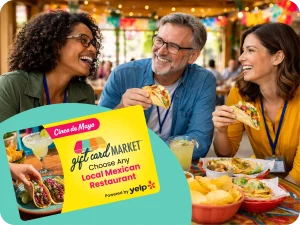 Cinco De Mayo Lunch using Gift Card Market local gift card